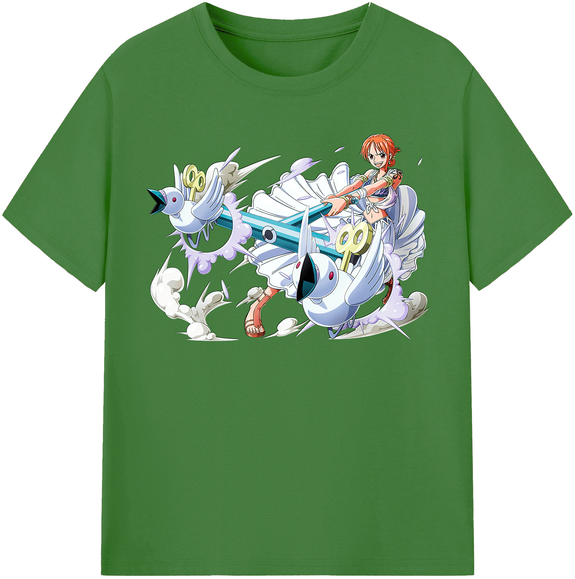 （画像用） ワンピース ナミ ONE PIECE Nami レディースカジュアルプリントTシャツ（綿100％）